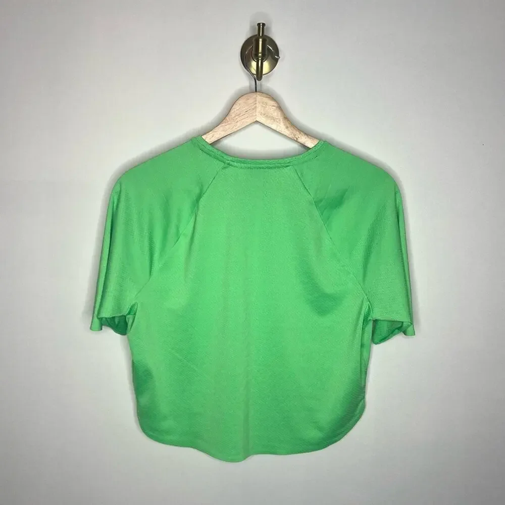 NIKE Court Lime Green Tennis Top